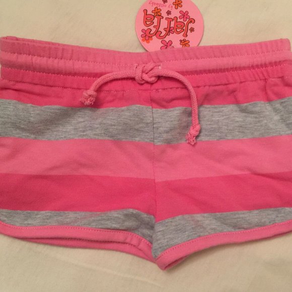 Pink and Grey Striped Short Short - Picture 1 of 3